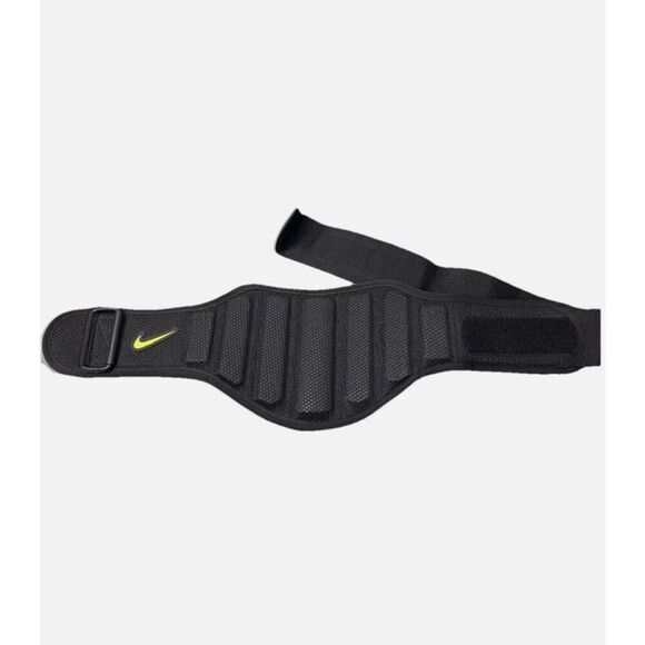 Nike Structured Weight Lifting Belt Size Large Black/ Volt NWT - Picture 6 of 10
